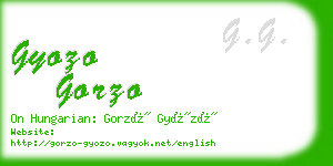 gyozo gorzo business card