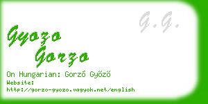 gyozo gorzo business card
